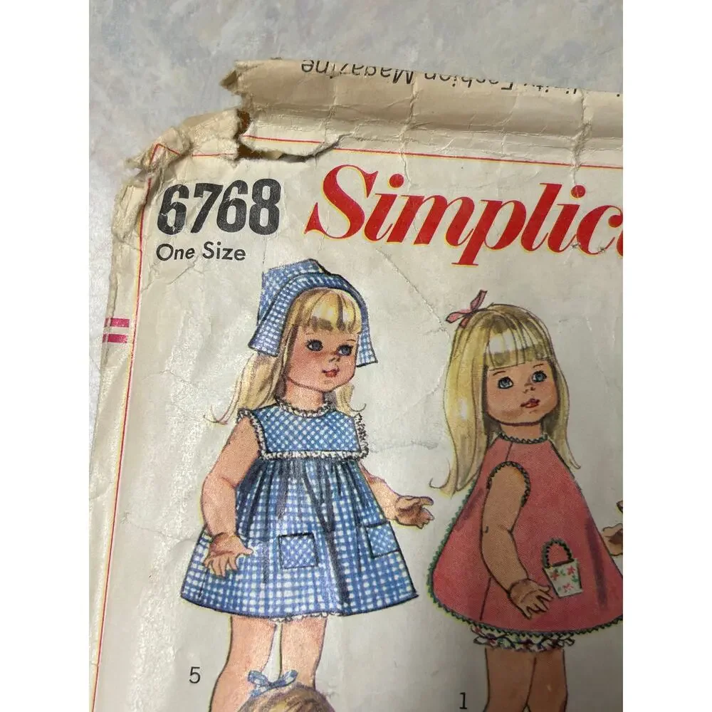 Vintage 1966 Simplicity Pattern #6768 Doll‎ Wardrobe 18